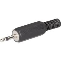 TRU COMPONENTS 1578869 Jackplug 2.5 mm Stekker, recht Aantal polen: 2 Mono Zwart 1 stuk(s) - thumbnail