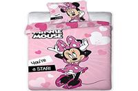 AYMAX S.P.R.L. Beddengoed Disney Minnie Star – dekbedovertrek 140 x 200 cm + kussensloop 63 x 63 cm