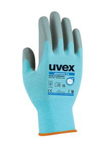 Uvex 6008006 beschermende handschoen Blauw, Grijs Elastaan, Polyamide, Polyethyleen 1 stuk(s)