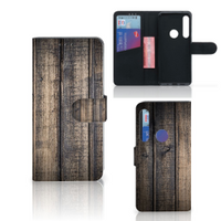 Motorola One Action Book Style Case Steigerhout - thumbnail