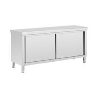 Royal Catering Onderkast van roestvrij staal met dubbele opening Eco 180 x 60 cm 500 kg - Keukenkast, onderkast, met werkblad