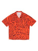 Marcelo Burlon County Of Milan Kids chemise AOP à manches courtes - Orange