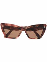 TOM FORD Eyewear lunettes de soleil à monture papillon - Marron