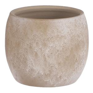 Mica Decorations Bloempot - cream stone - keramiek - 14 x 12 cm   -