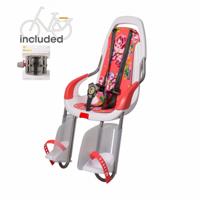 achterzitje wit inclusief bevestigings materiaal voor bagagedrager Blossom roses Coral