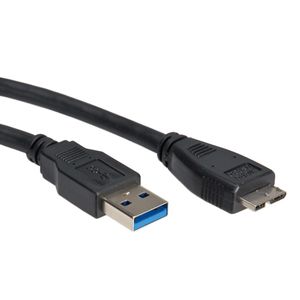 ROLINE USB 3.2 Gen 1 kabel, type, A M - Micro B M, zwart, 0,8 m