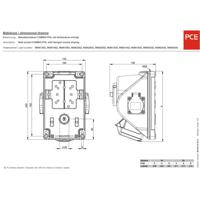 PCE PC Electric 96061552 CEE-wandcontactdoos 16 A 5-polig 400 V 1 stuk(s) - thumbnail