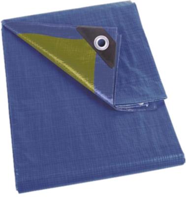 Perel afdekzeil 5 x 8 meter polyester blauw/kaki Perel afdekzeil 5 x 8 meter polyester blauw/kaki