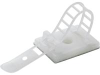 TRU COMPONENTS WCT-64 Bevestigingssokkel Zelfklevend, Schroefbaar 1571985 Bundel-Ø (bereik) 16 mm (max) Met bevestigingsbinder Natuur 1 stuk(s)