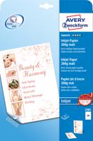 Avery-Zweckform Superior Inkjet Paper 2581 Inkjet printpapier DIN A4 200 g/m² 25 vellen Wit - thumbnail