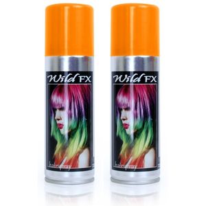 2x busjes oranje haarspray 125 ml