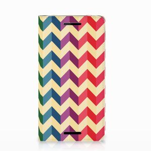 Nokia 2.1 2018 Hoesje met Magneet Zigzag Multi Color