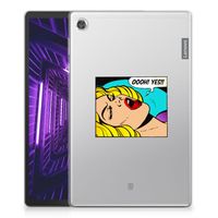 Lenovo Tab M10 Plus Leuke Siliconen Hoes Popart Oh Yes - thumbnail