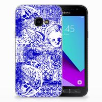 Silicone Back Case Samsung Galaxy Xcover 4 | Xcover 4s Angel Skull Blauw - thumbnail