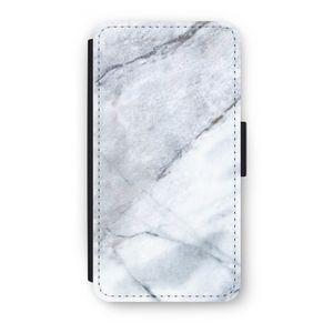 Witte marmer: iPhone X Flip Hoesje