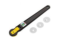 Revell 39076 Graveergereedschap voor klinknagelrijen, 4 graveerschijven met verschillende klinkafstanden, modelbouw- en knutselaccessoires, zwart, 14 cm