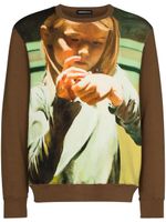 Undercover x Markus Akesson sweat à imprimé effet peinture - Marron