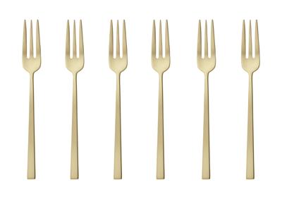 Sambonet Rock gebaksvorkjes - 6 stuks - champagne