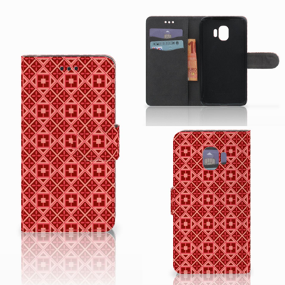 Samsung Galaxy J2 Pro 2018 Telefoon Hoesje Batik Rood Samsung Galaxy J2 Pro 2018 Telefoon Hoesje Batik Rood
