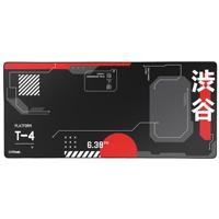 GXTrust 759 Muismat XXL Gaming Japan Zwart, Mouse Pad 900x400 mm met Gestikte Randen, Geoptimaliseerde Oppervlaktextuur, Rubberen Antisliplaag aan de Onderkant, Japanese Tokyo Anime Manga Kyoto