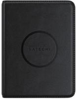 SATECHI Paspoorthoes met Apple Find My – Slimme reisaccessoire met tracking, locatiebepaling, RFID-bescherming, draadloos opladen & 4 kaartsleuven – Onmisbaar voor op reis - Zwart