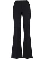 Balmain pantalon en laine à coupe évasée - Noir