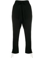 Ann Demeulemeester pantalon droit à taille nouée - Noir