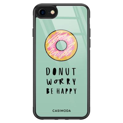iPhone SE 2020 glazen hardcase - Donut worry