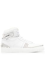 Philipp Plein baskets montantes Stars en cuir - Blanc