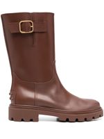 Tod's bottes en cuir à détail de boucle - Marron - thumbnail