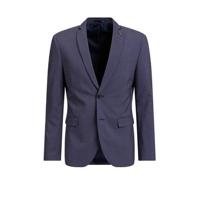 WE Fashion geruit slim fit colbert eggplant