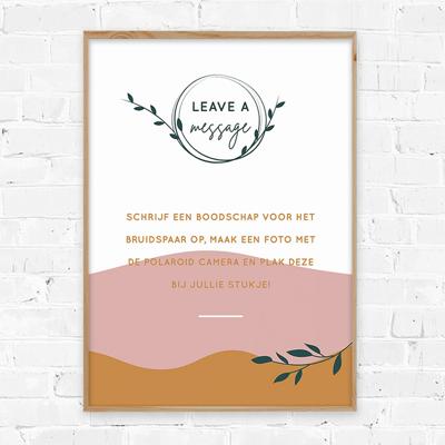 Poster abstract garden gastenboek