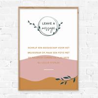 Poster abstract garden gastenboek