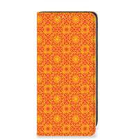 Samsung Galaxy A41 Hoesje met Magneet Batik Oranje