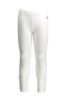Le Chic Meisjes legging ruffels & parels - Gebroken wit