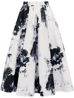 Alexander McQueen Midi-plooirok - Blauw