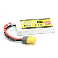 LemonRC LiPo accupack 7.4 V 1000 mAh Aantal cellen: 2 35 C Softcase XT60