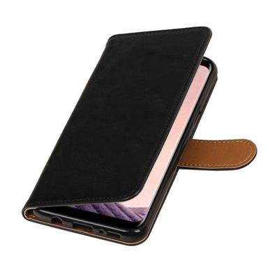 Bookwallet lederlook hoes Samsung Galaxy S8 Plus zwart