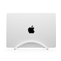 Twelve South BookArc Flex | Ruimtebesparende verticale standaard voor het organiseren van werk en thuiskantoor voor Apple MacBooks/laptops, chroom (wit)