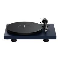Pro-Ject Debuut EVO 2, volgende generatie audiofiele draaitafel met koolstofvezel toonarm, elektronische snelheidsselectie en voorgemonteerde Pick it MM EVO Cartridge, Made in Europe (Staal Blauw