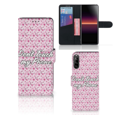 Sony Xperia L4 Portemonnee Hoesje Flowers Pink DTMP Sony Xperia L4 Portemonnee Hoesje Flowers Pink DTMP