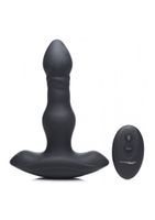 Vibrating and Thrusting Remote Control Silicone Anal Plug - thumbnail