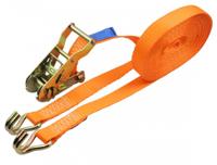 Carpoint ratelspanband met haken 25 mm 5 meter 350 kg oranje