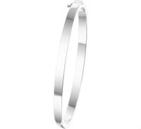 TFT Armband bangle zilver met scharnier vlakke buis 4 x 60 mm