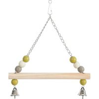 Zolux Schommel hout met kralen 2 bellen ketting