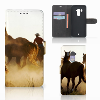 HTC U11 Plus Telefoonhoesje met Pasjes Design Cowboy