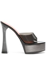 Amina Muaddi mules Dalida Glass 140 mm à plateforme - Noir