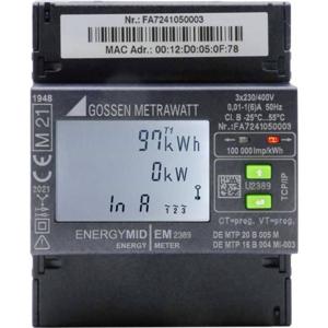 Gossen Metrawatt U2389-V047 kWh-meter 3-fasen met S0-interface Digitaal 5 A Conform MID: Ja 1 stuk(s)