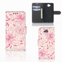 Microsoft Lumia 650 Hoesje Pink Flowers - thumbnail