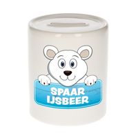 Vrolijke ijsbeer spaarpotten 9 cm